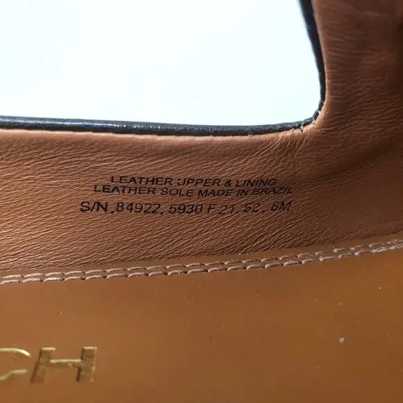 Tory Burch Eleanor Loafers Flat Goat Leather Moss Olive Green Gold 84922 Size 8 - Picture 11 of 12